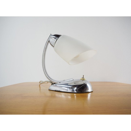 Verchromte Art-déco-Lampe, Tschechoslowakei 1930