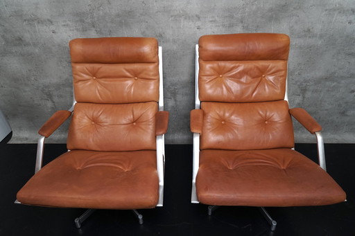 2x Kill International  chair + hocker by Preben Fabricius & Jørgen Kastholm