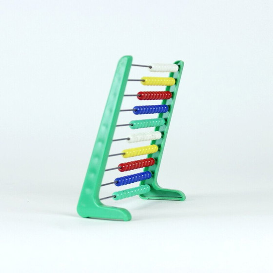 Image 1 of Vintage Kunststoff und Metall Abakus Tisch, Tschechoslowakei 1960er Jahre