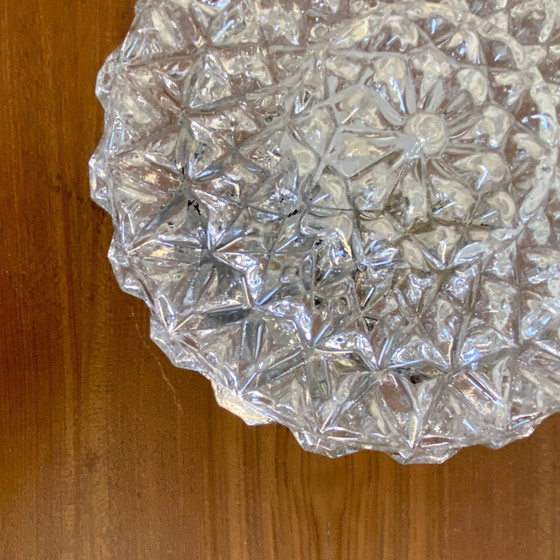 Image 1 of Wand- Deckenleuchte Wandleuchte Dickes Glas 1970 1980 Seventies Eighties