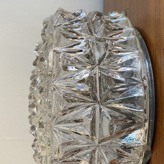 Image 1 of Wand- Deckenleuchte Wandleuchte Dickes Glas 1970 1980 Seventies Eighties