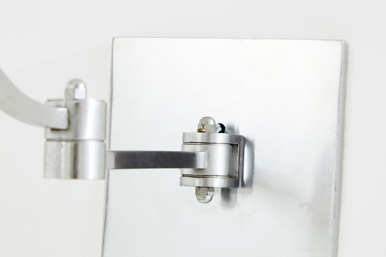 Image 1 of Maison Charles Einzelne verstellbare Pendelleuchte aus gebürstetem Stahl 1960er Jahre