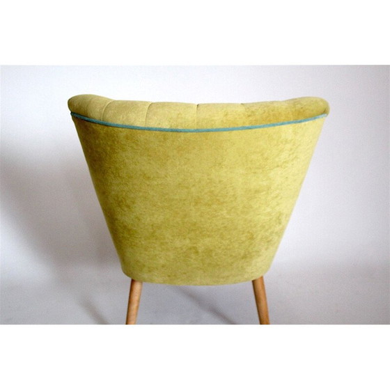 Image 1 of Satz von 4 Damenstühlen Vintage mit Fußhocker, 1960er Jahre