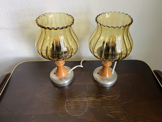 Image 1 of 2x Mid Century Tischlampen