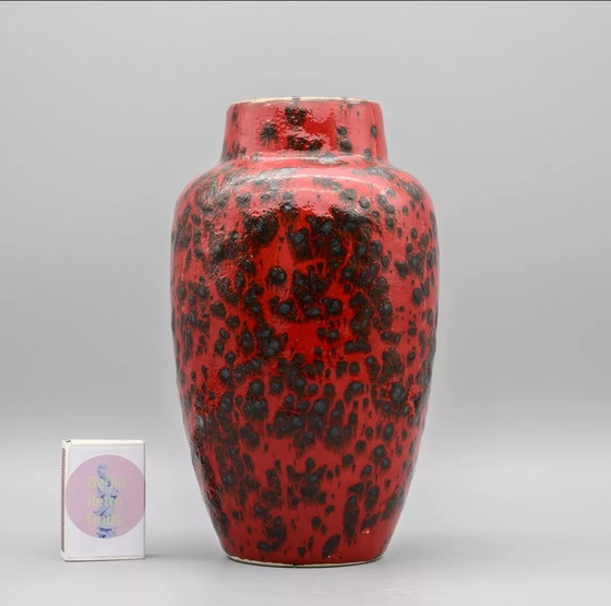 Image 1 of Fett Lava Bodenvase Westdeutsche Keramik Mid Century Design Scheurich 553-38+20 CM