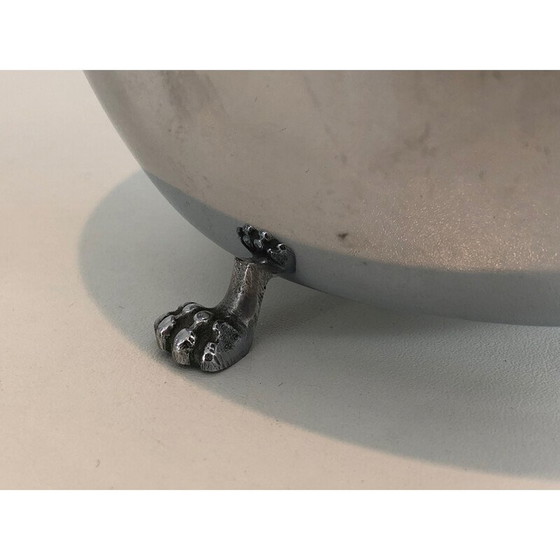 Image 1 of Versilberter Schnapsschrank aus Rauchglas, 1970