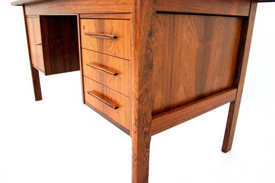 Image 1 of Danish Mid Century Brazilian Rosewood / Rio Palisander executive Writing Desk / Schreibtisch