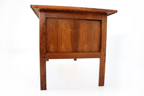 Image 1 of Danish Mid Century Brazilian Rosewood / Rio Palisander executive Writing Desk / Schreibtisch
