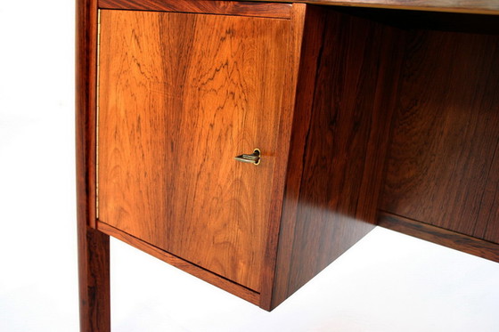 Image 1 of Danish Mid Century Brazilian Rosewood / Rio Palisander executive Writing Desk / Schreibtisch