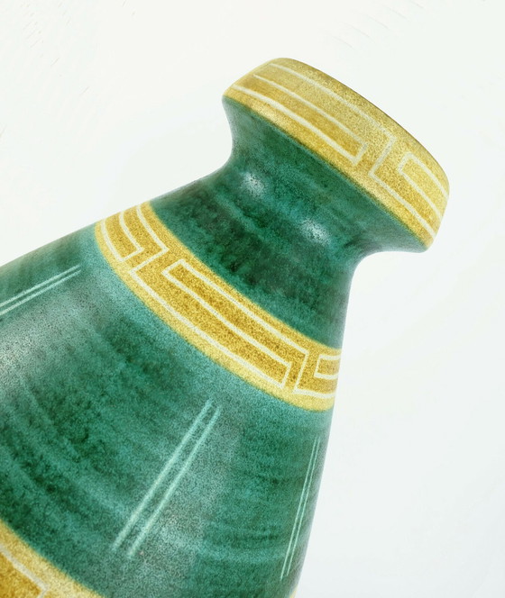 Image 1 of Bodenvase Bay Keramik Modell 680-40 geometrisches Dekor 1960er Jahre