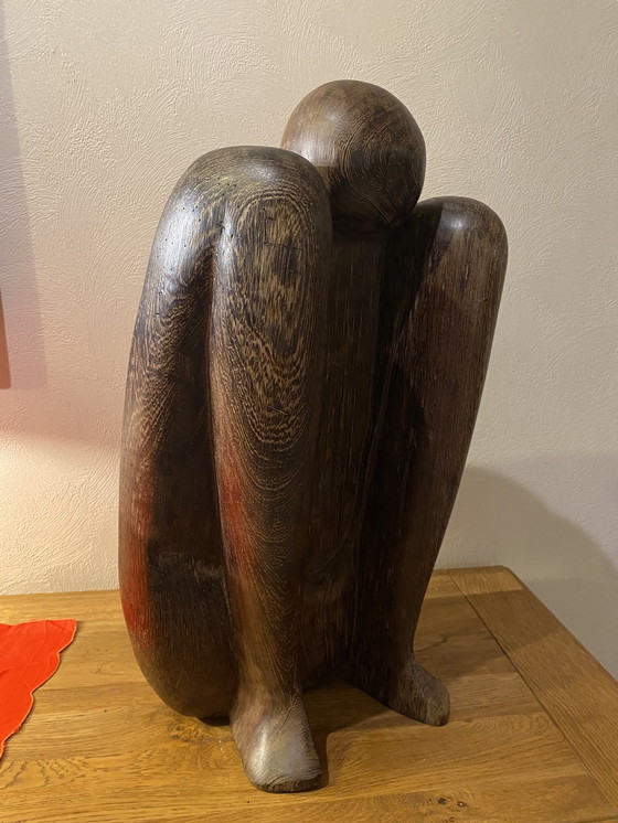 Image 1 of Yoga-Skulptur aus Hartholz