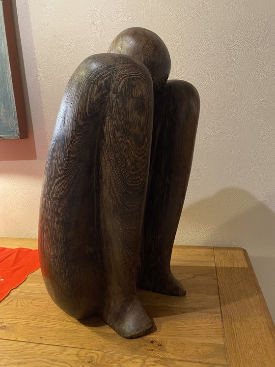 Image 1 of Yoga-Skulptur aus Hartholz