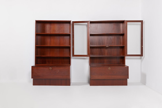 Image 1 of 4x Faarup Mobelfabrik modulare Walnussschränke