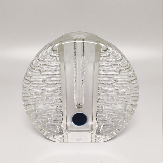 Image 1 of Vintage Walther Glas Bullseye Vase von Heiner Düsterhaus. Hergestellt in Deutschland