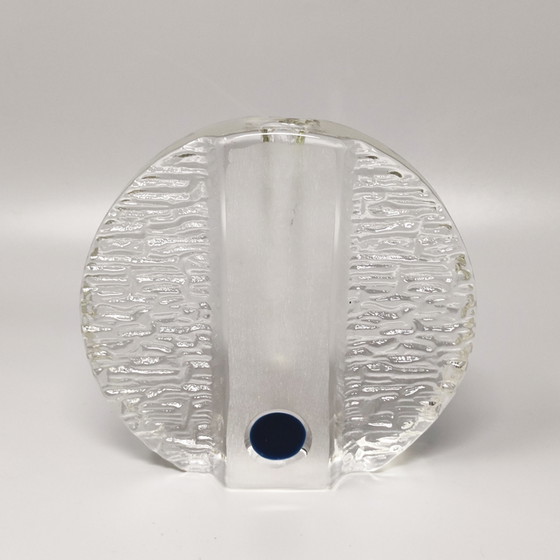 Image 1 of Vintage Walther Glas Bullseye Vase von Heiner Düsterhaus. Hergestellt in Deutschland