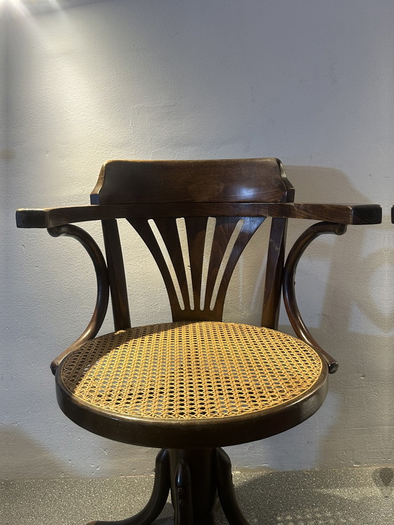 Image 1 of Vintage-Kapitänsstuhl mit Gurtband-Sitz und drehbarem Fuß