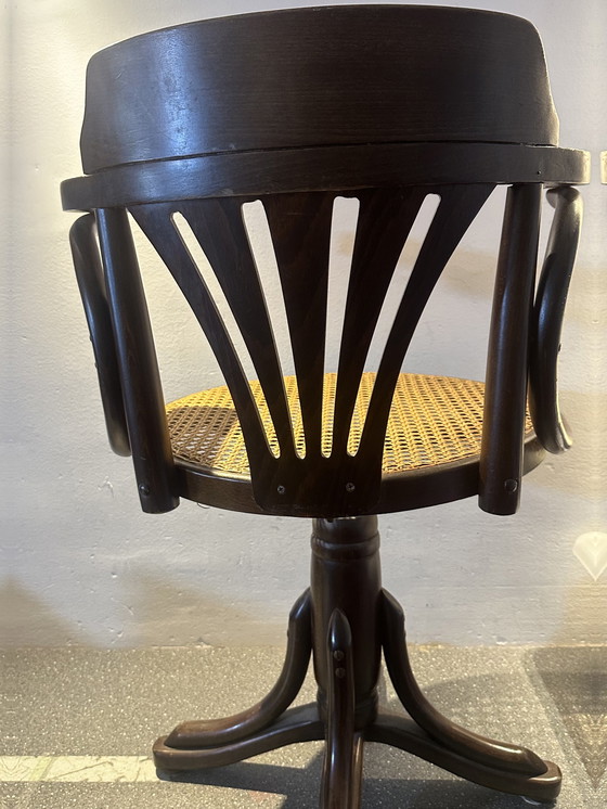 Image 1 of Vintage-Kapitänsstuhl mit Gurtband-Sitz und drehbarem Fuß