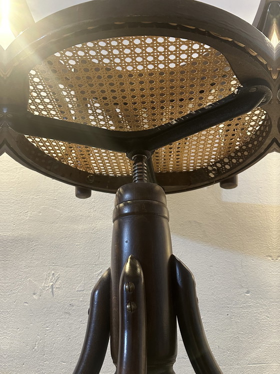 Image 1 of Vintage-Kapitänsstuhl mit Gurtband-Sitz und drehbarem Fuß