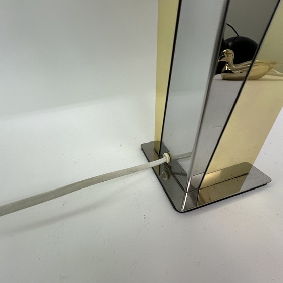 Image 1 of Hollywood Regency Tischlampe Gold Silber