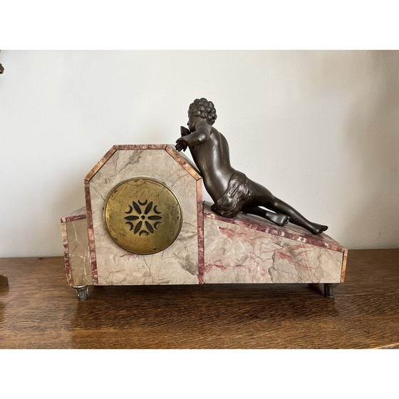 Image 1 of Art deco Marmorkaminuhr, Frankreich