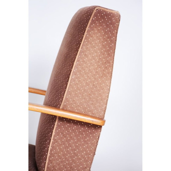 Image 1 of Brauner Art Deco Sessel, 1930er Jahre