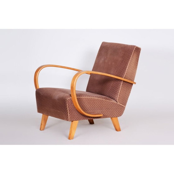 Image 1 of Brauner Art Deco Sessel, 1930er Jahre