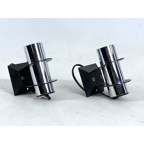 Image 1 of Paar alte Elbow-Wandlampen für Targetti, 1970