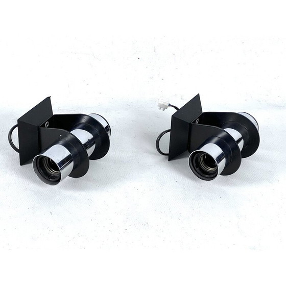 Image 1 of Paar alte Elbow-Wandlampen für Targetti, 1970