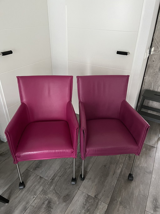 4x Ahrend Esszimmerstuhl Leder