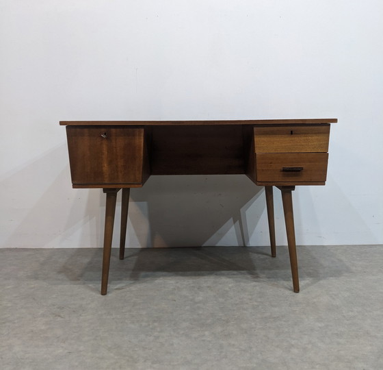 Image 1 of Mid Century Schreibtisch, doppelseitig