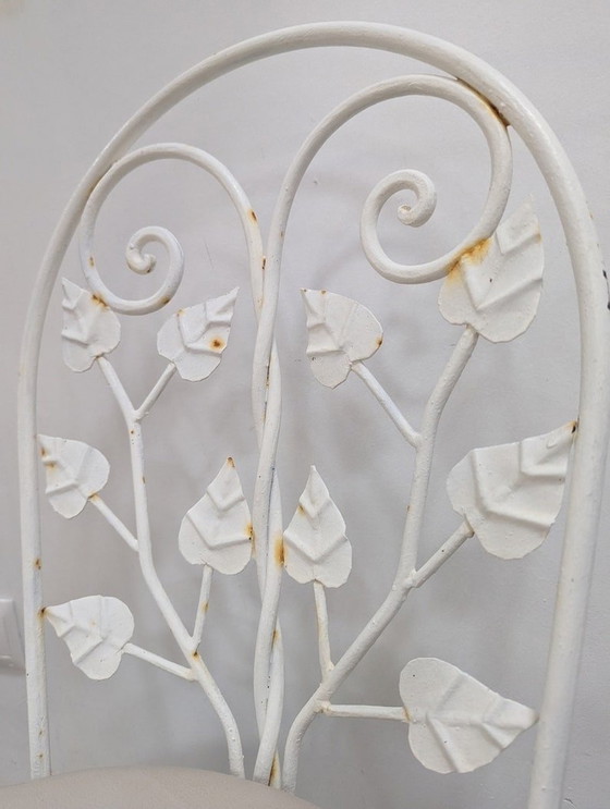 Image 1 of 5X Skulpturale schmiedeeiserne Gartenstühle