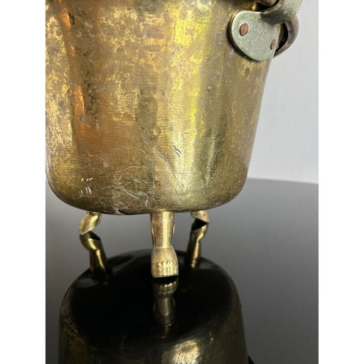 Alte Vase aus Messing und Eisen, Italien 1940