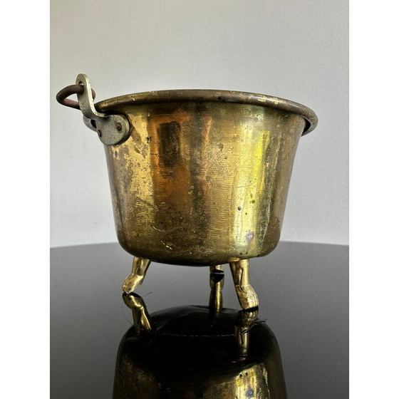 Image 1 of Alte Vase aus Messing und Eisen, Italien 1940