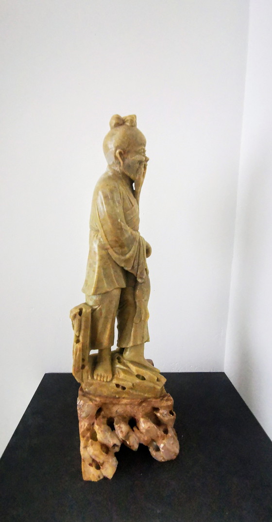 Image 1 of Statue, Speckstein, Chinesischer Glücksgott Shou