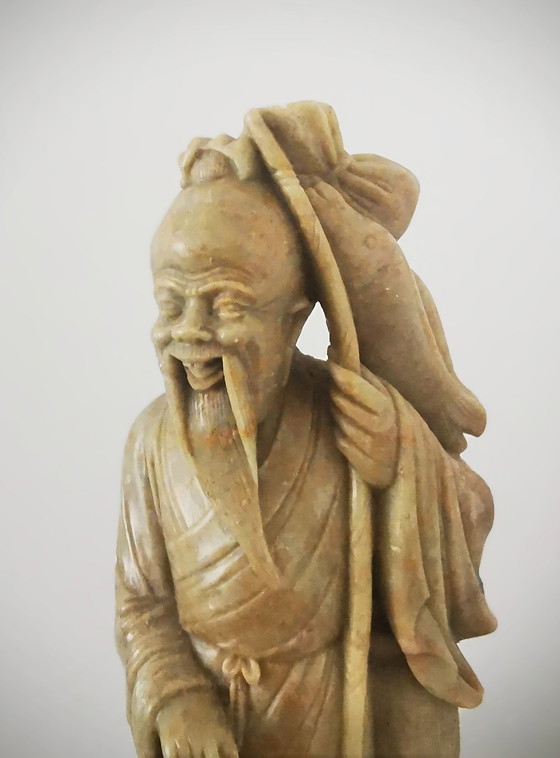 Image 1 of Statue, Speckstein, Chinesischer Glücksgott Shou