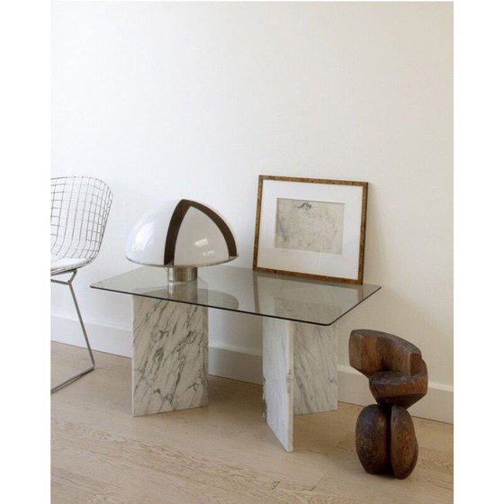 Image 1 of Vintage Pilzlampe aus Plexiglas und Edelstahl, 1970