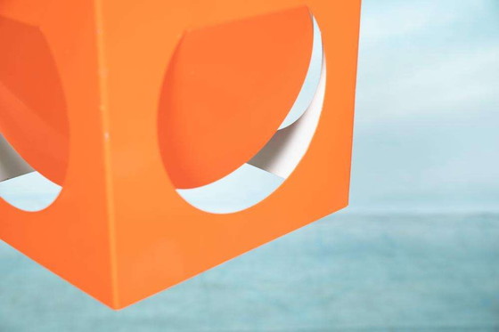 Image 1 of Hängeleuchte finnisches Raumfahrtdesign, 1960er Jahre Cube Stockmann Orno