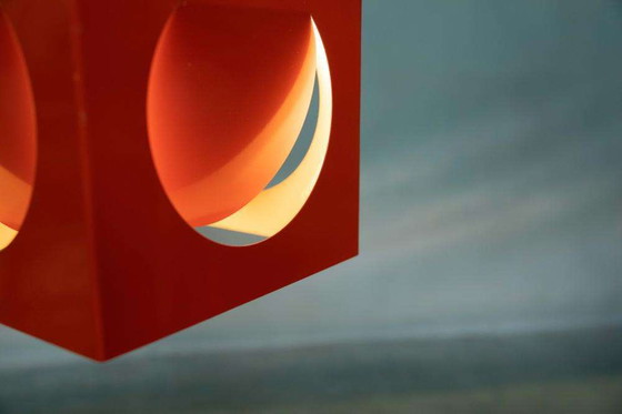 Image 1 of Hängeleuchte finnisches Raumfahrtdesign, 1960er Jahre Cube Stockmann Orno