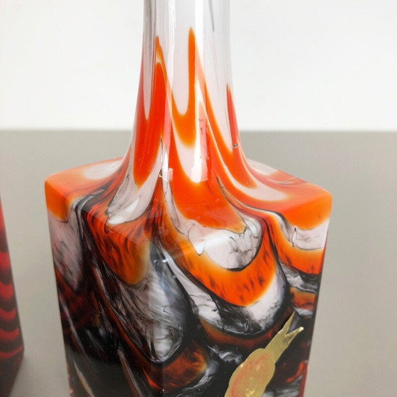 Image 1 of Paar Vasen im Pop-Art-Stil von Opaline Florenz, Italien 1970