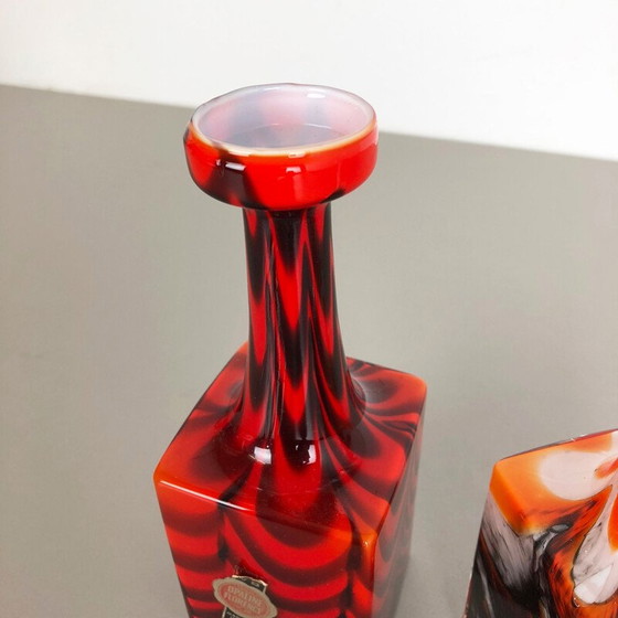 Image 1 of Paar Vasen im Pop-Art-Stil von Opaline Florenz, Italien 1970