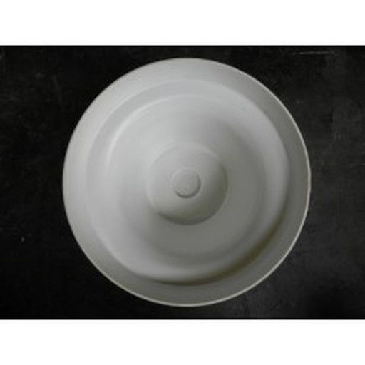 Vintage Hocker mit orangem Sitz