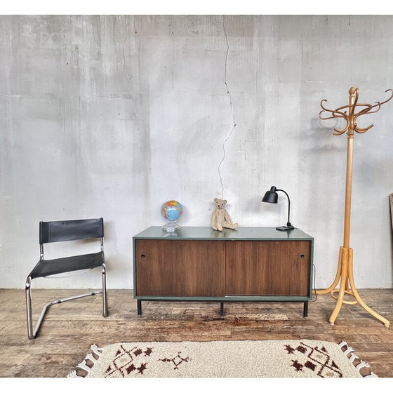 Image 1 of Vintage-Lowboard aus Eichenholz und Chrom, 1950