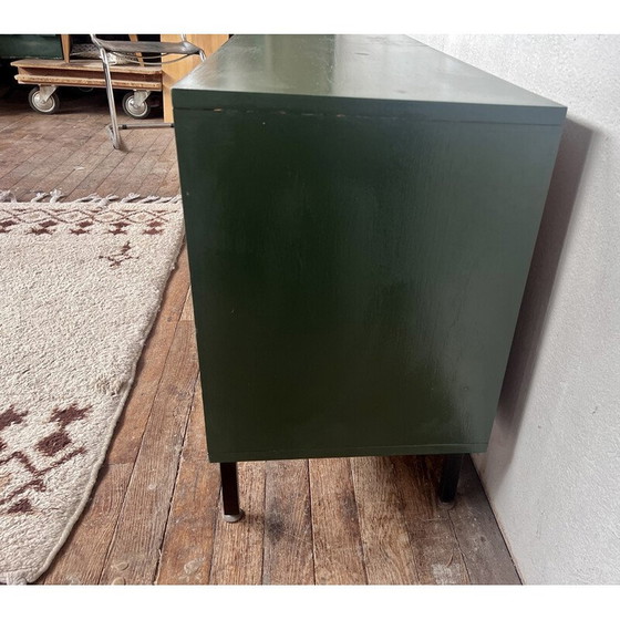 Image 1 of Vintage-Lowboard aus Eichenholz und Chrom, 1950