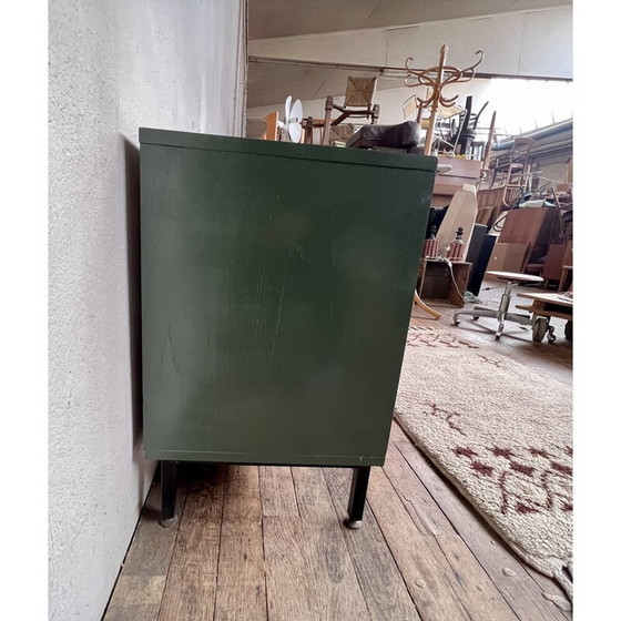 Image 1 of Vintage-Lowboard aus Eichenholz und Chrom, 1950