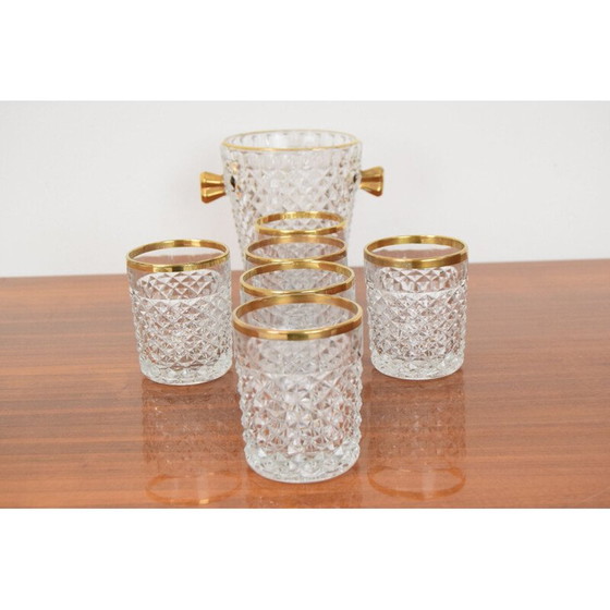 Image 1 of Bargeschirr-Set aus Glas von Bohemia Crystal, 1960er Jahre