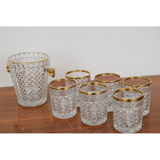 Image 1 of Bargeschirr-Set aus Glas von Bohemia Crystal, 1960er Jahre