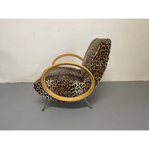 Vintage-Sessel Milu aus Metall und Stoff für Arketipo, Italien