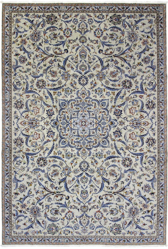 Image 1 of Original Handgeknüpfter Perserteppich Keshan 333 X 224 Cm Sehr Top Zustand Fein