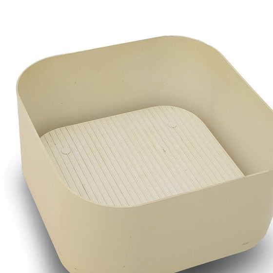 Image 1 of Vintage-Pflanzgefäß "Crescendo" aus weißem Abs von Isao Hosoe für Bilumen, 1970