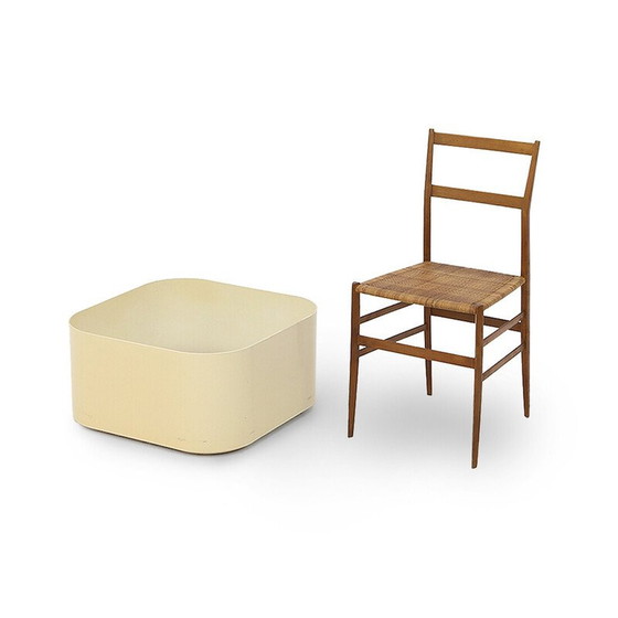 Image 1 of Vintage-Pflanzgefäß "Crescendo" aus weißem Abs von Isao Hosoe für Bilumen, 1970